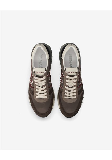 Premiata Lander 8657 Sneaker in Nylon and Suede Grey Men's PREMIATA |  | LANDER VAR8657